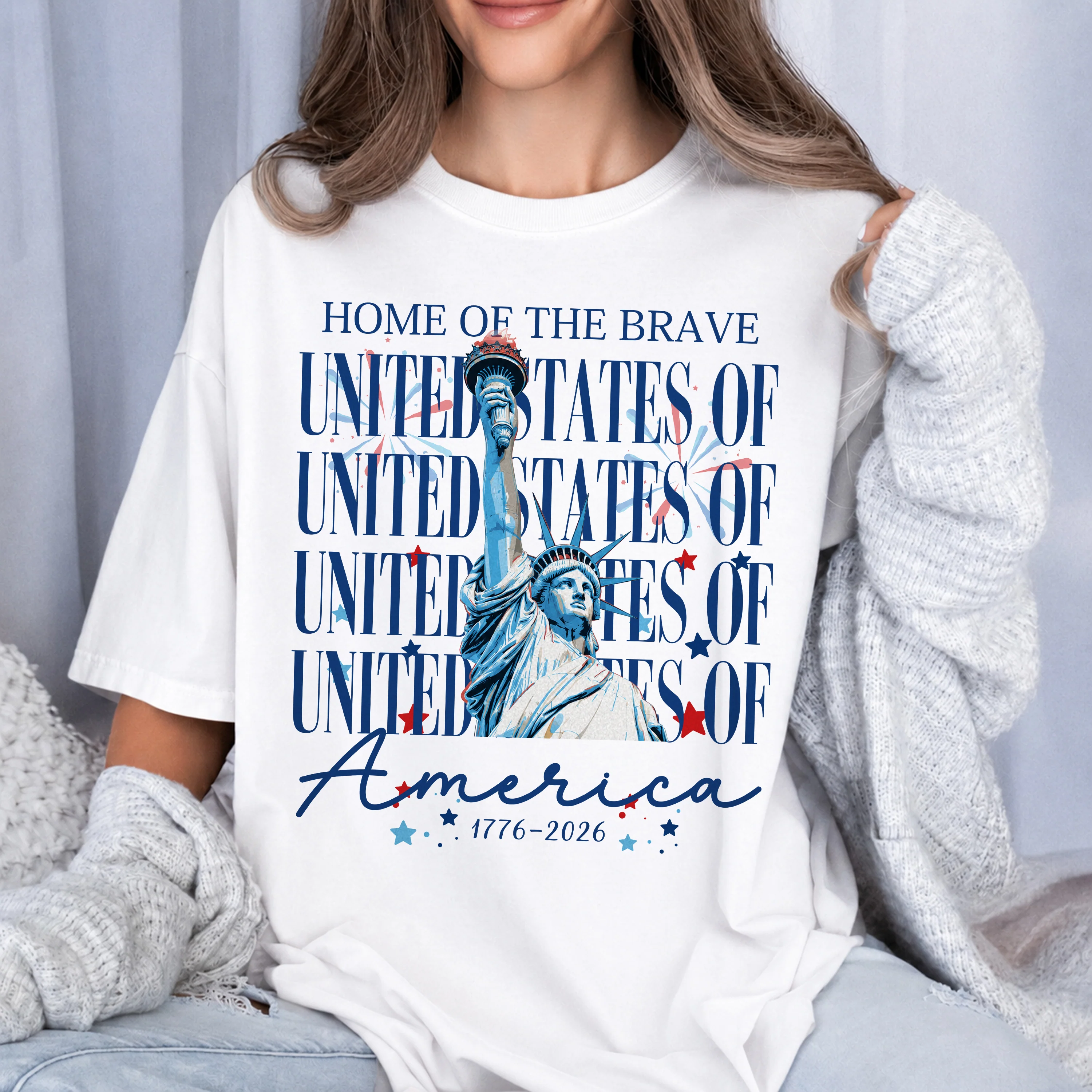 Home Of The Brave United States Of America 1776 - 2026 Comfort Shirt TH10 170147 - Image 3