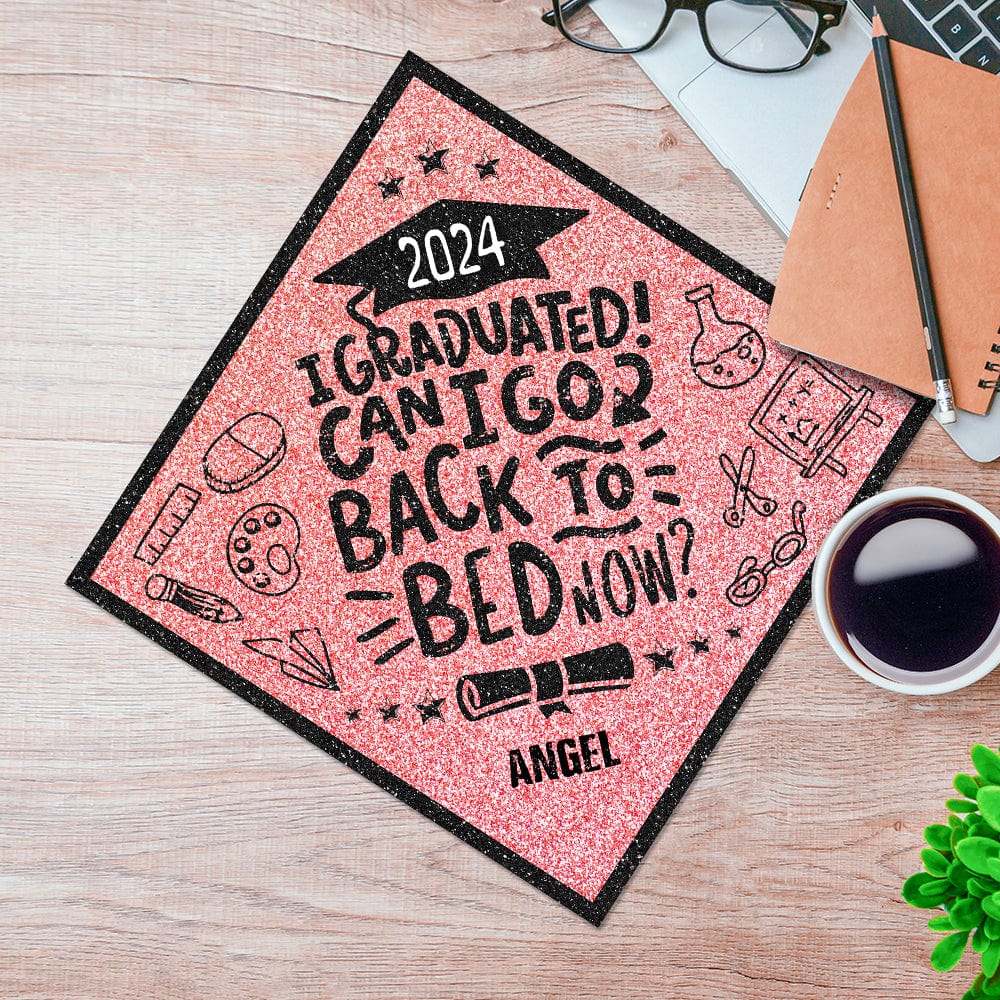 I Graduated, Can I Go Back To Bed Now Tassel Toppers, Graduation Gift HN590 - Image 3