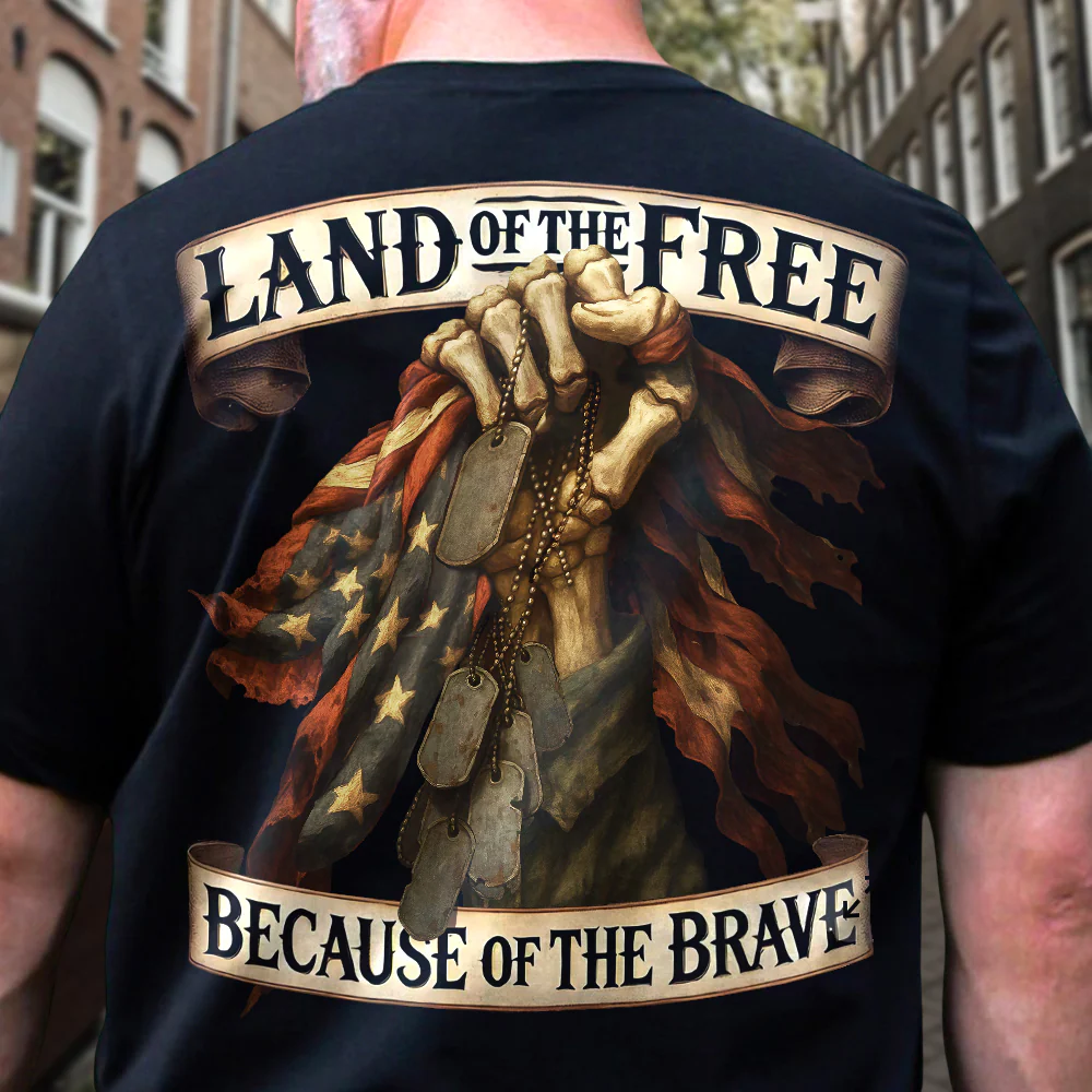 Land Of The Free Back Shirt For Dad N369 896061 - Image 2