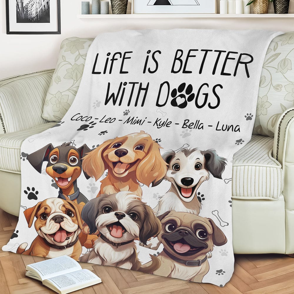 Life Is Better With Dog Blanket For Dog Lover TH10 892435 - Image 2