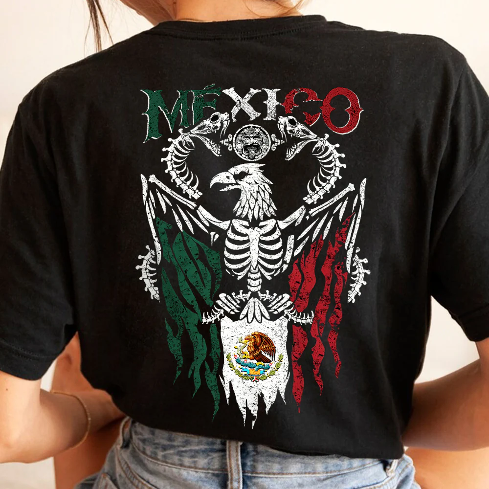 Mexico Flag Eagle Snake Bone Shirt For Dad N369 896043 - Image 5