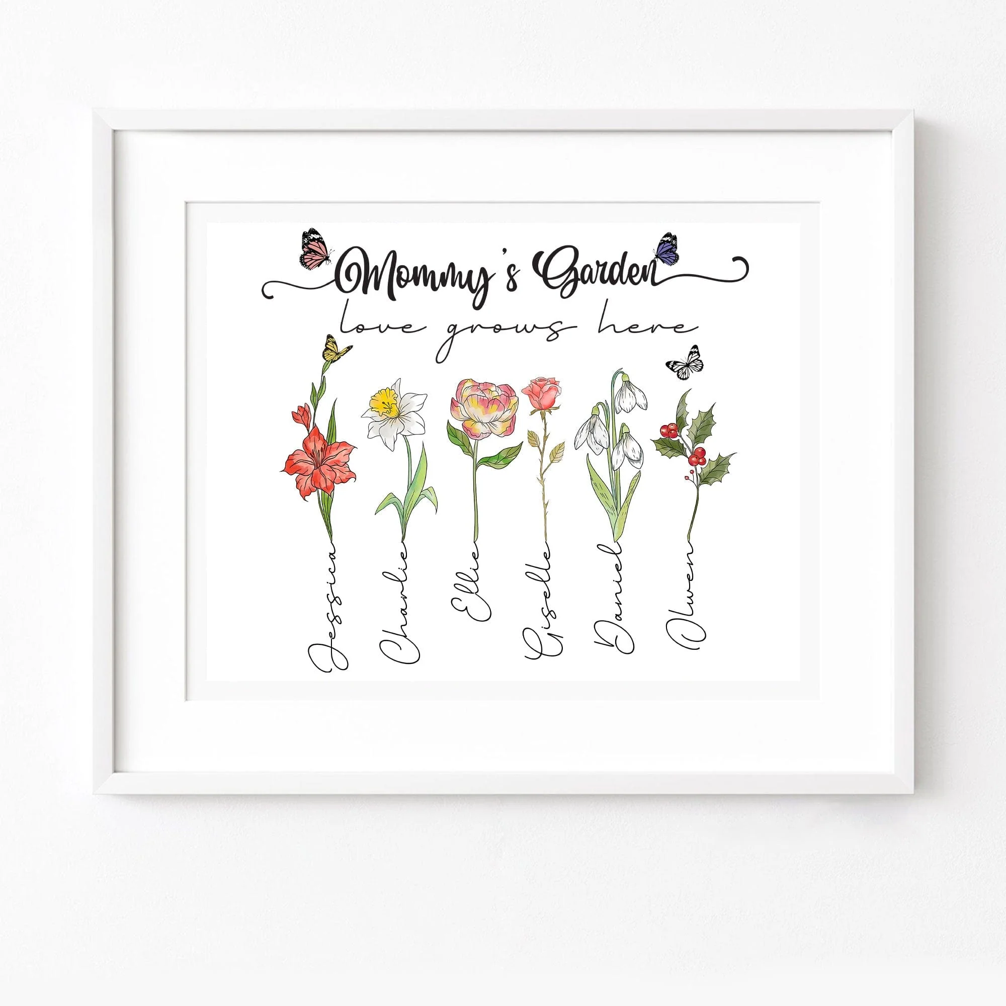 Mother's Garden Love Grows Here Mother's Day Picture Frame Personalized Gift TA29 890569 - Image 3