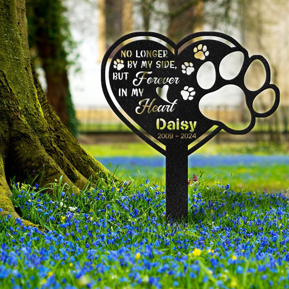 No Longer By My Side But Forever In My Heart Memorial Garden Stake Personalized Gift TH10 891629 - Image 4