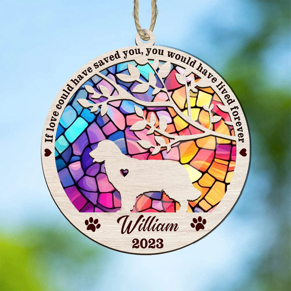 No Longer By My Side, But Forever In My Hearts Memorial Suncatcher Personalized Gift TA29 889691 - Image 4