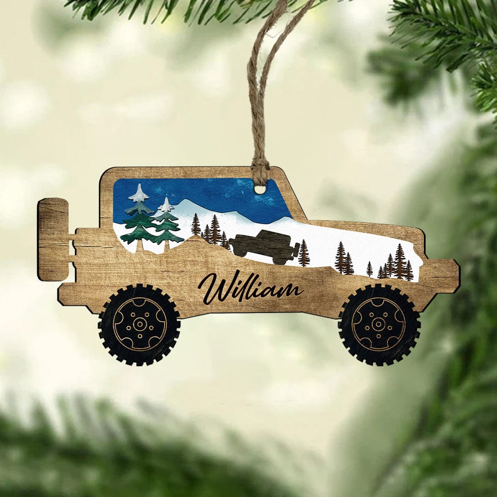 Offroad Car Lover Wood Ornament N304 890013 - Image 2