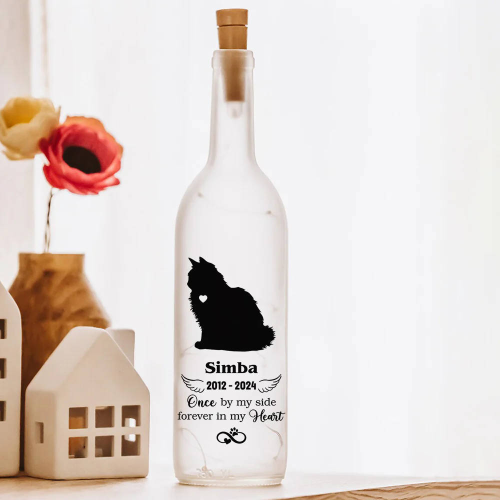 One By My Side, Forever In My Heart Memorial Bottle Lamp TH10 892541 - Image 6