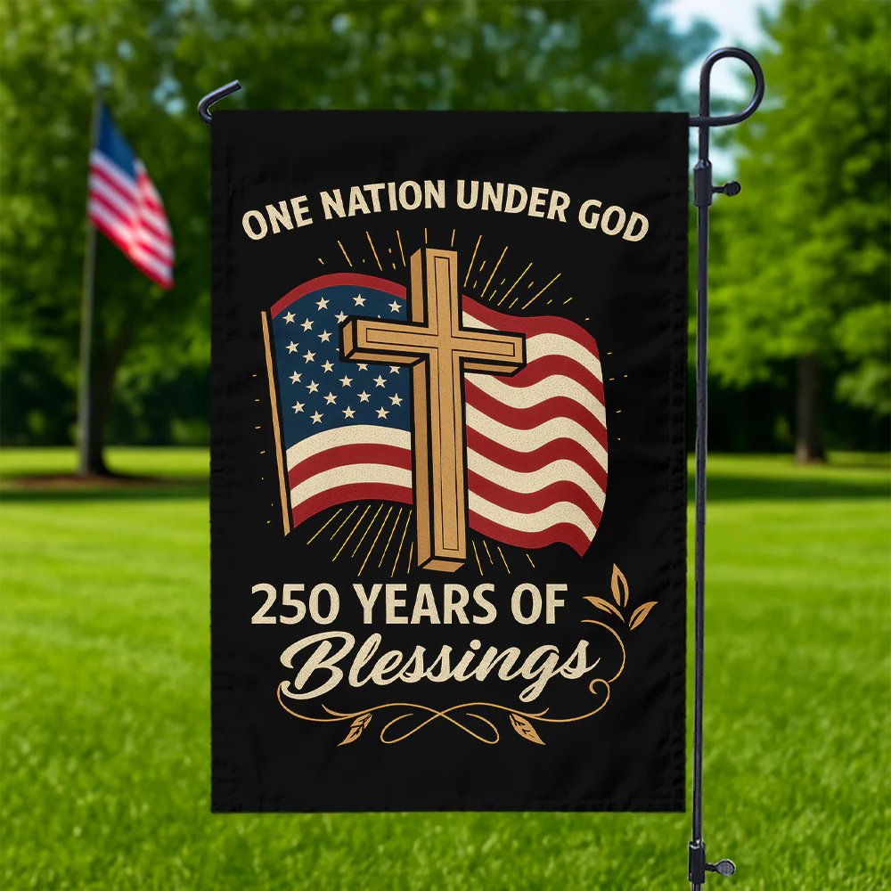 One Nation Under God America Garden Flag TH10 894841 - Image 3