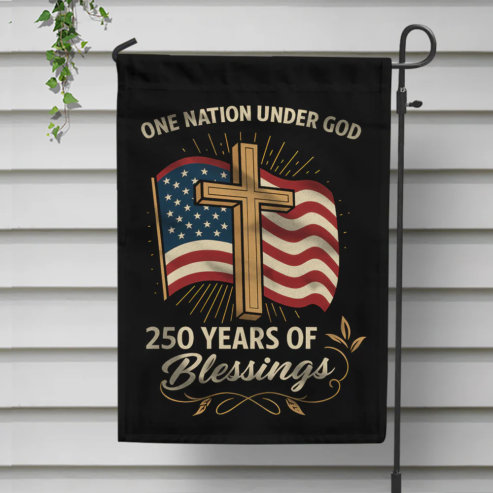 One Nation Under God America Garden Flag TH10 894841 - Image 4
