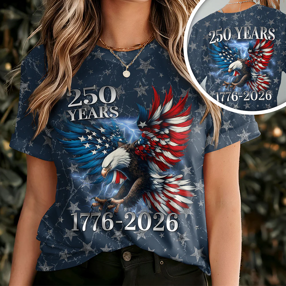 Personalized 250th Anniversary Eagle Patriotic American AOP Shirt TH10 169543 - Image 2
