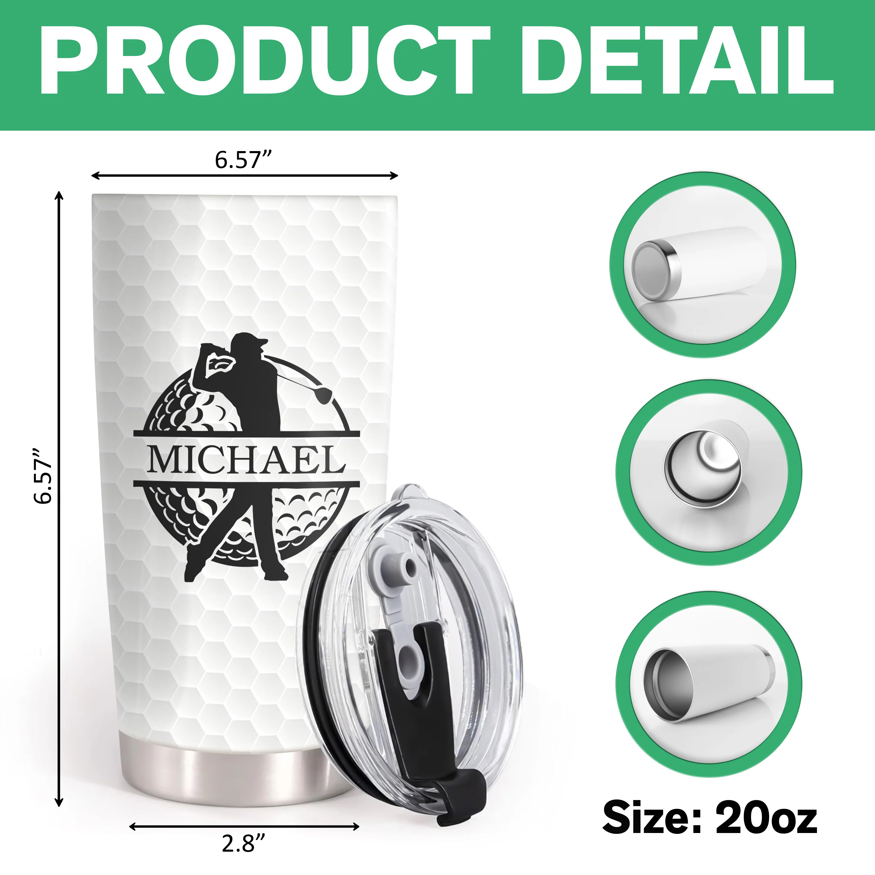 Personalized 3D Inflated Effect Fat Tumbler Gift For Golf Lover TH10 898127 - Image 8