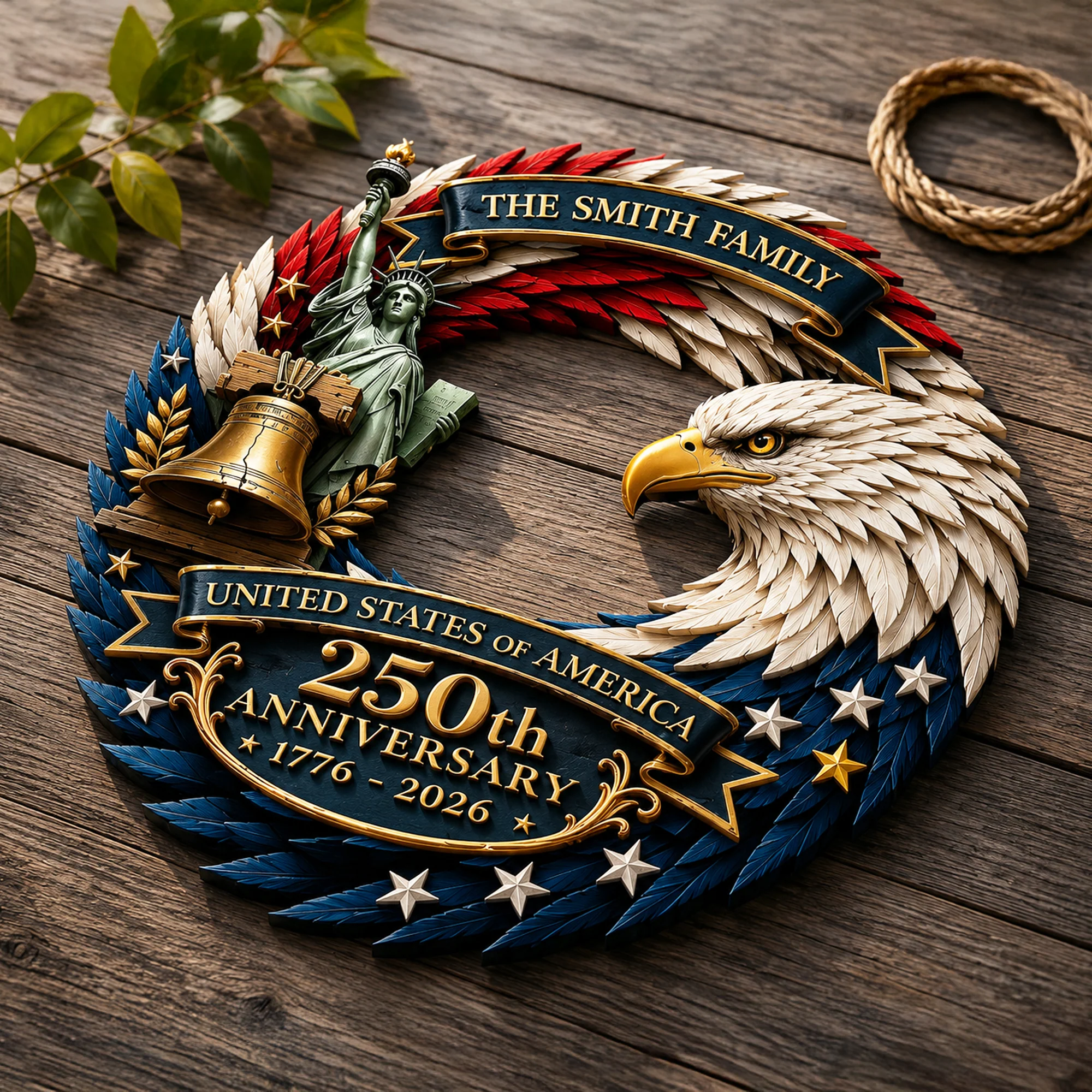 Personalized America 250th Anniversary, 1776-2026 Patriotic Door Sign TH10 170151 - Image 5