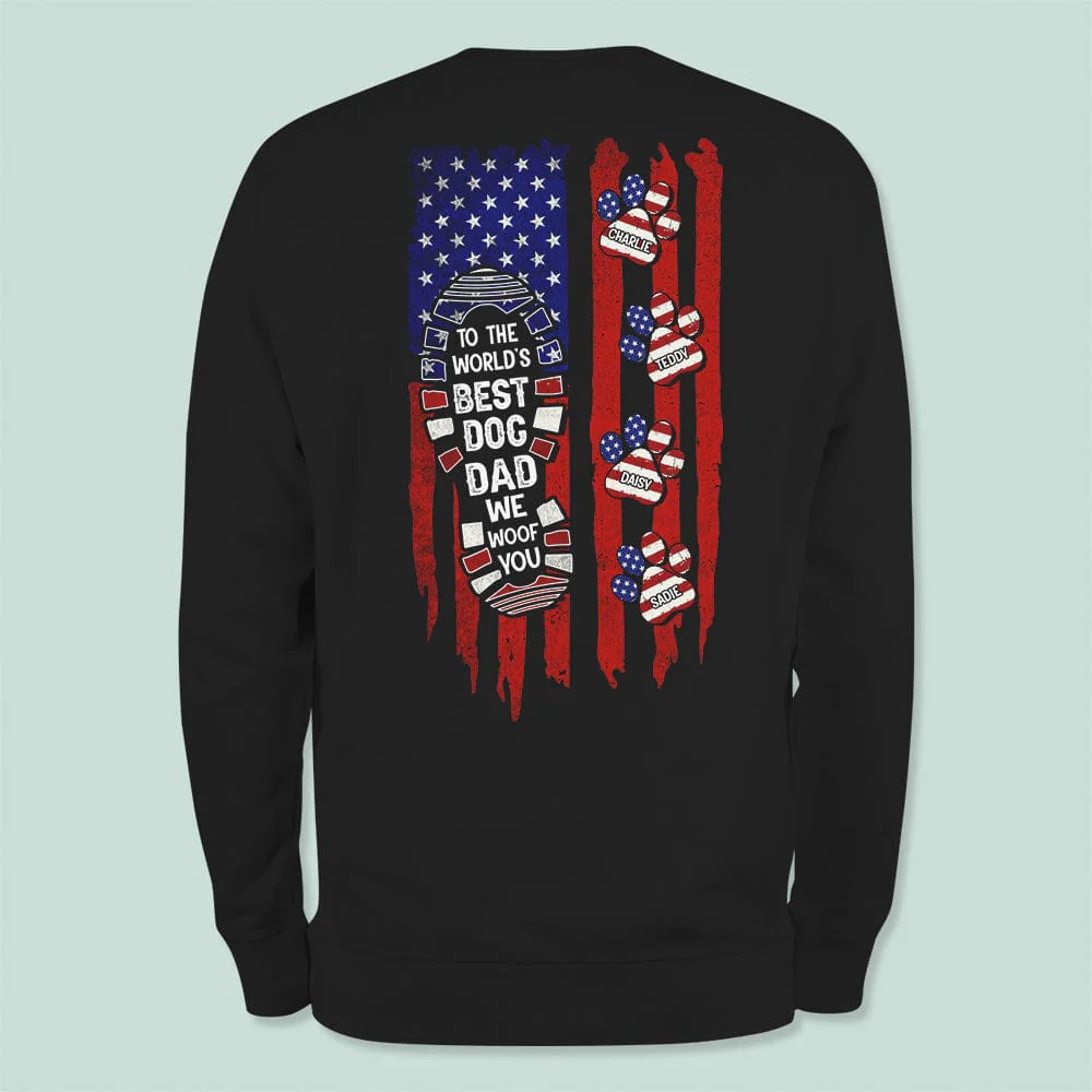 Personalized Best Dog Dad 4th Of July Shirt TA29 889413 - Image 2