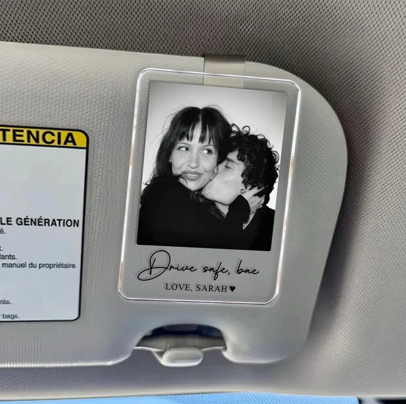 Personalized Couple Photo Drive Safe Acrylic Car Visor Gift For Valentine TH10 898815 - Image 4