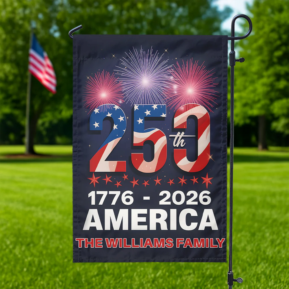 Personalized Custom Family Name 250th America Garden Flag TH10 896551 - Image 4