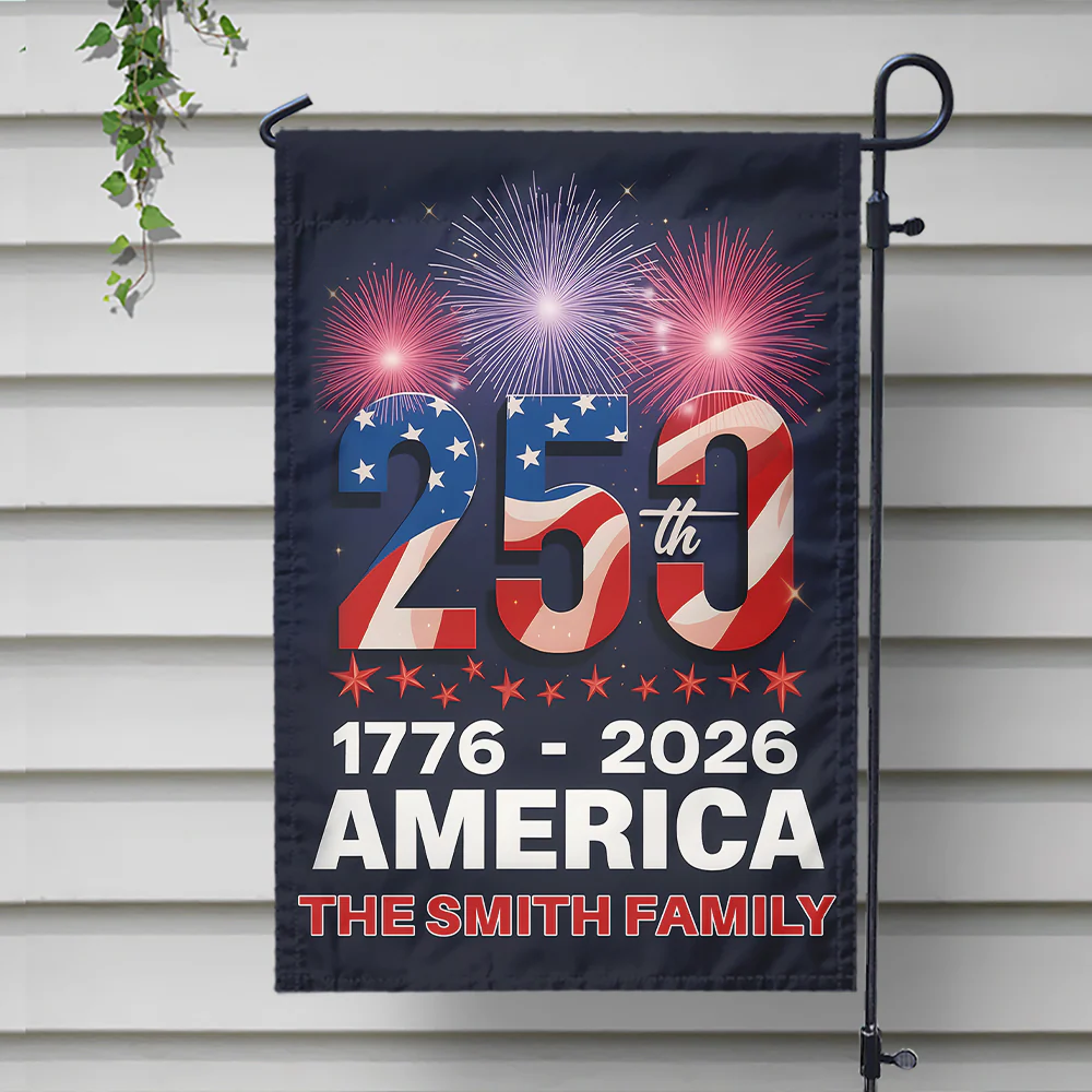 Personalized Custom Family Name 250th America Garden Flag TH10 896551 - Image 5