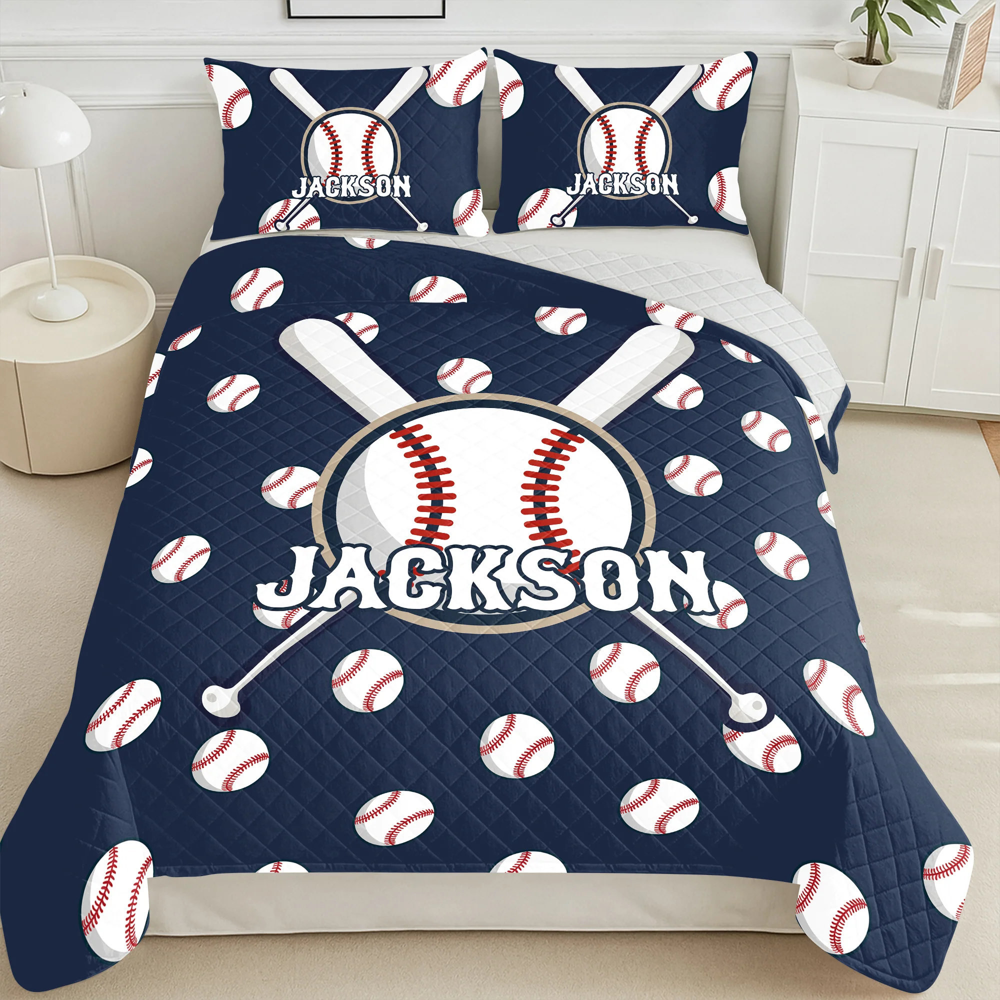 Personalized Custom Name Baseball Bedding Set Gift For Sport Player TH10 896693 - Image 2