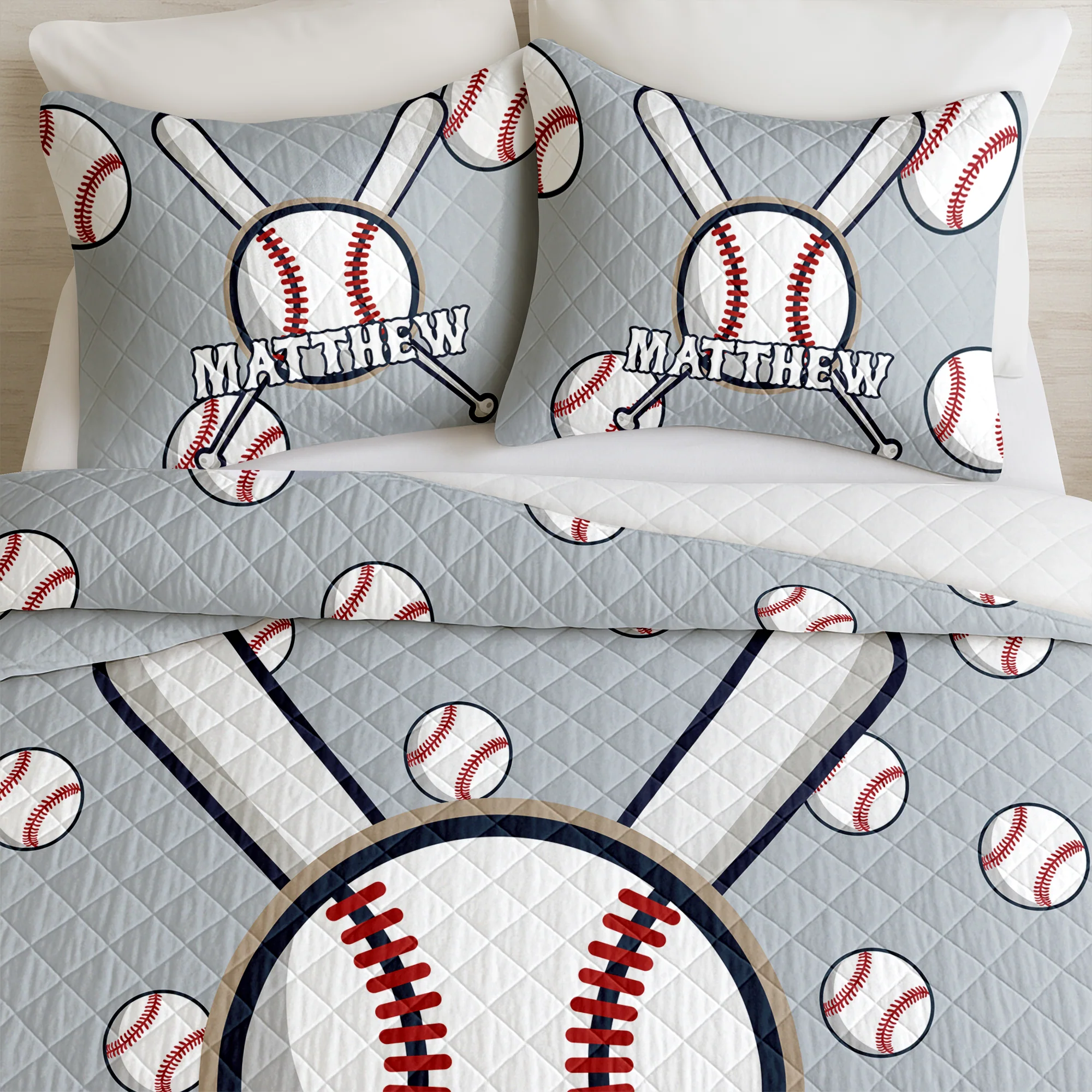 Personalized Custom Name Baseball Bedding Set Gift For Sport Player TH10 896693 - Image 5