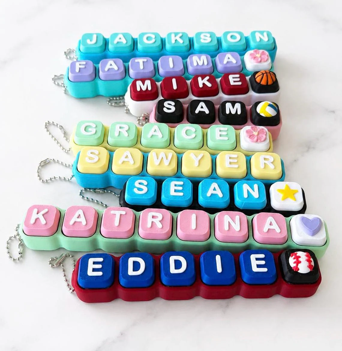 Personalized Custom Name Keycaps Clicker Keychain TH10 170485 - Image 7