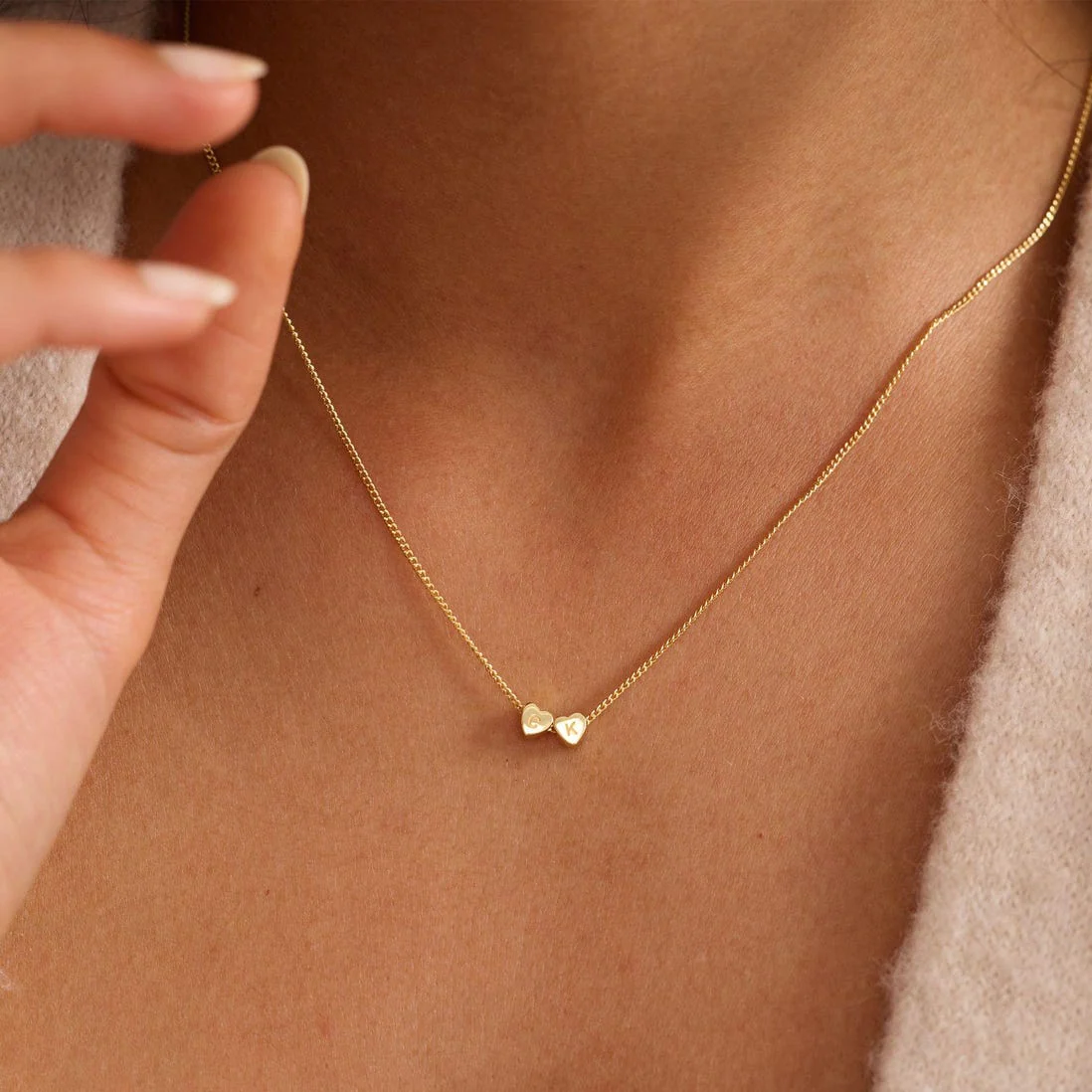 Personalized Custom Name Minimalist Heart Pendent Necklace TH10 170391 - Image 5