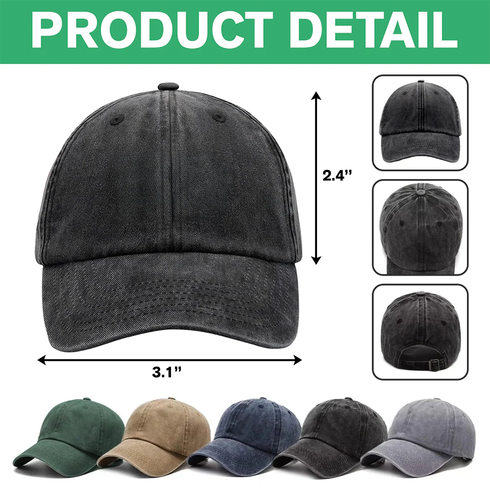 Personalized Custom Name Washed Denim Baseball Cap For Golf Lover TH10 898147 - Image 7