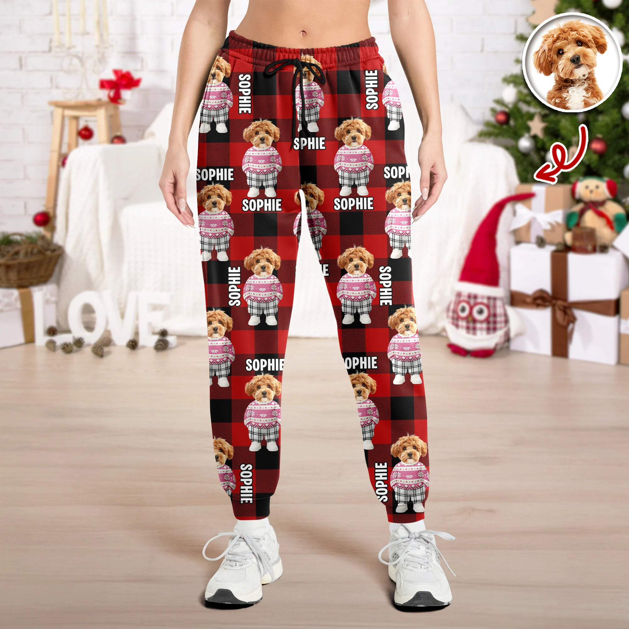 Personalized Dog Cat Xmas Clothes Sweatpants For Dog Lover TH10 896777 - Image 2