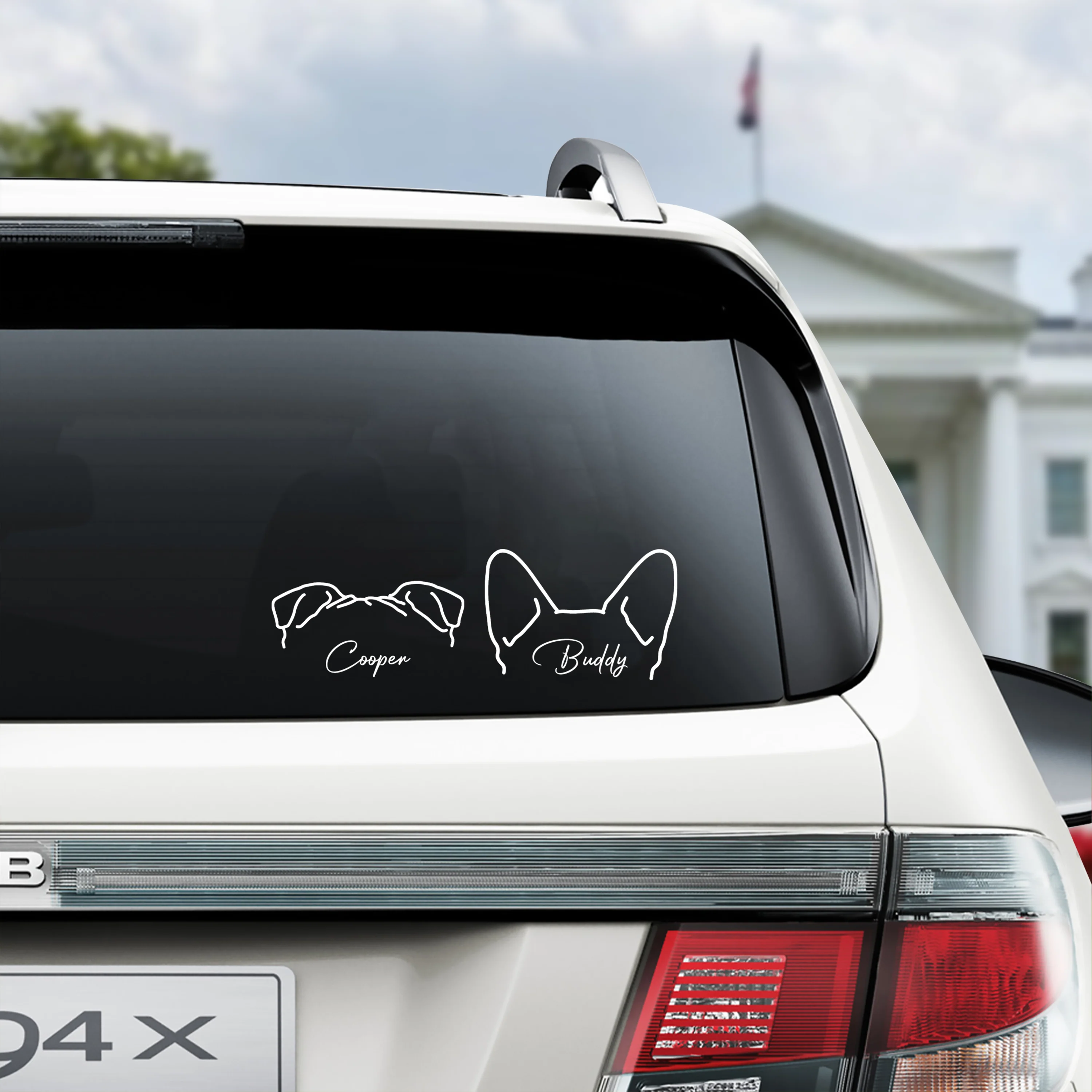 Personalized Dog Clipart Car Window Decal Sticker Gift For Pet Lovers TH10 898399 - Image 5