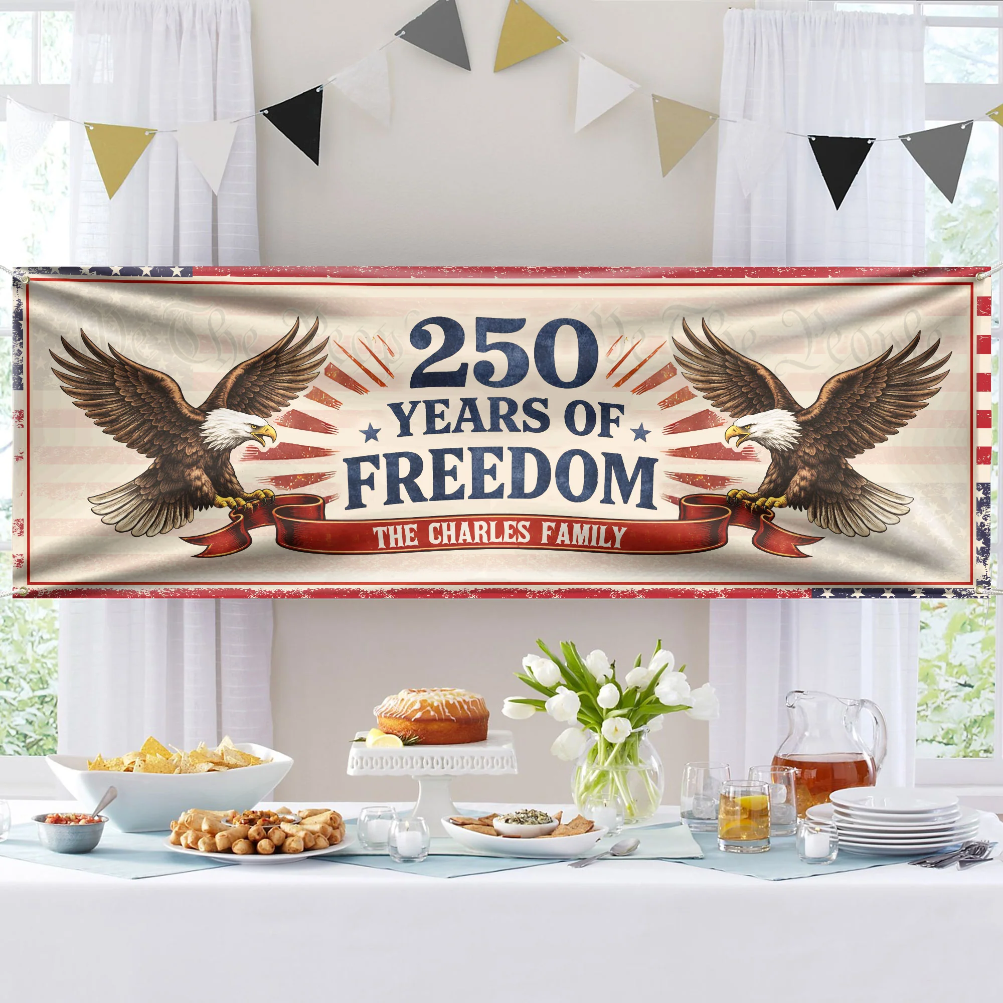 Personalized Family Name 250 Years Of Freedom Banner TH10 898911 - Image 3
