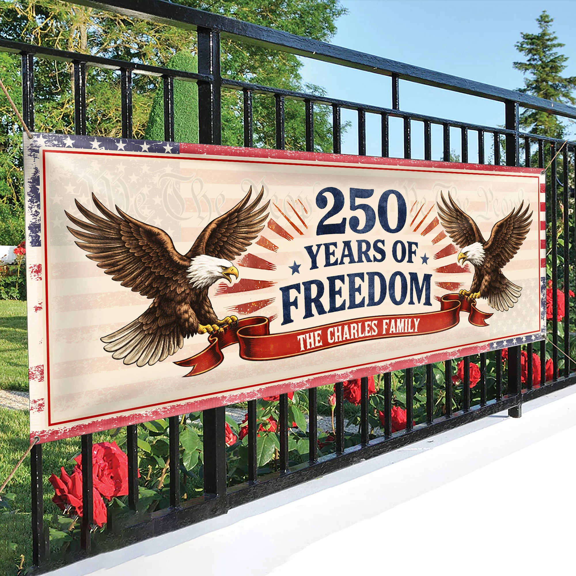 Personalized Family Name 250 Years Of Freedom Banner TH10 898911 - Image 5