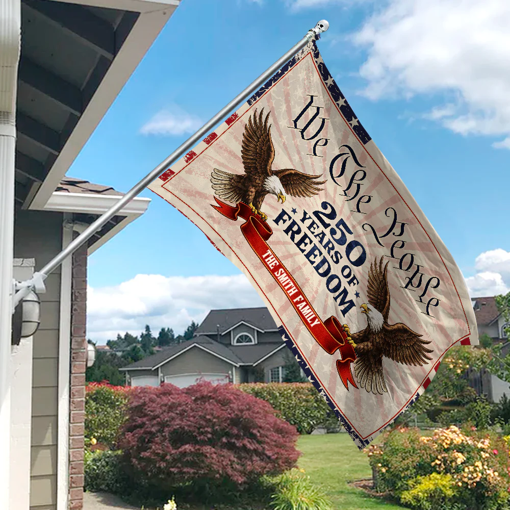 Personalized Family Name 250 Years Of Freedom House Flag TH10 898913 - Image 4