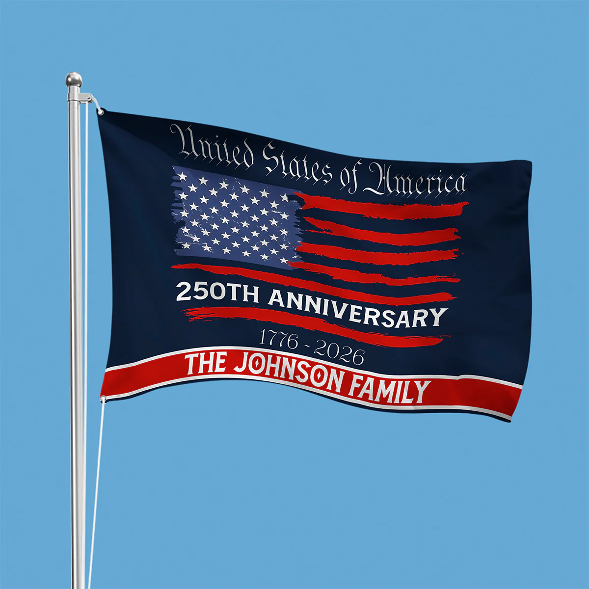 Personalized Family Name USA 250th Anniversary Banner House Flag TH10 898293 - Image 4