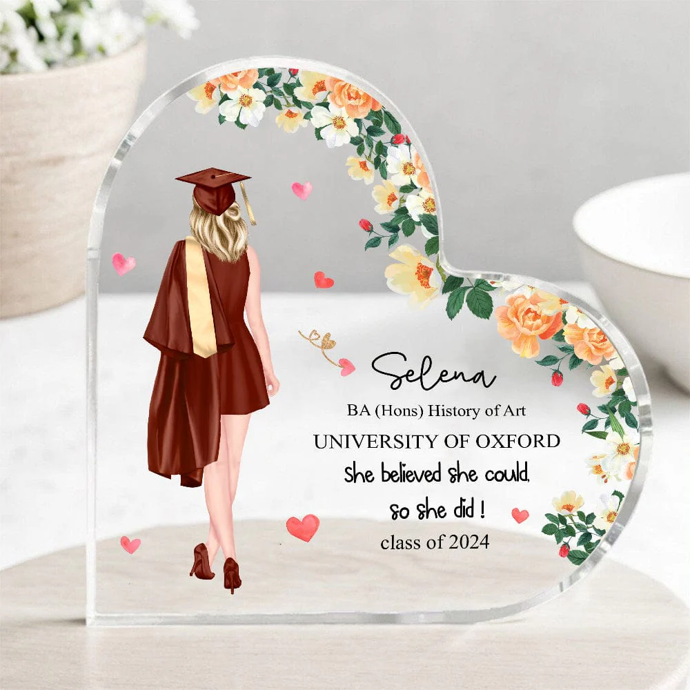 Personalized Graduation Girl Print Heart Acrylic DA199 890271 - Image 8