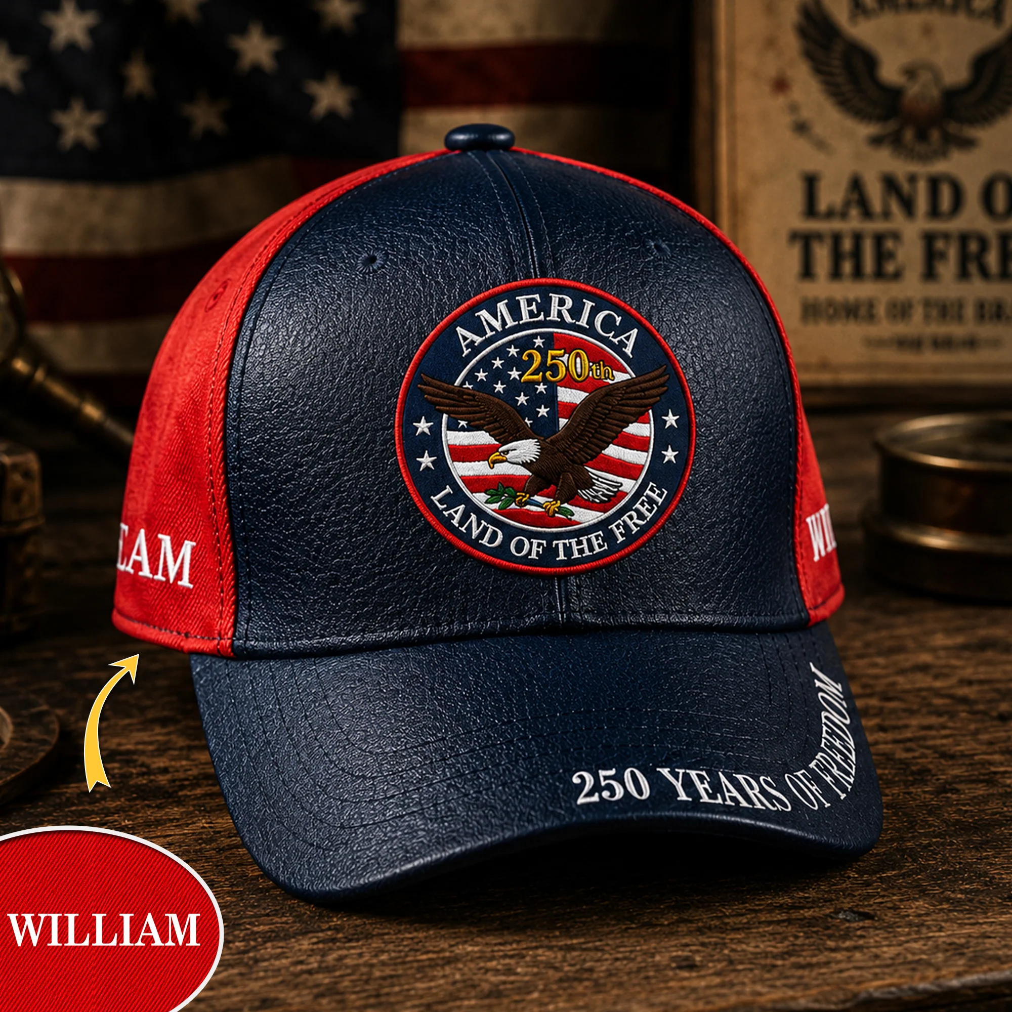 Personalized Land Of The Free 250 Years Classic Cap TH10 170053 - Image 3