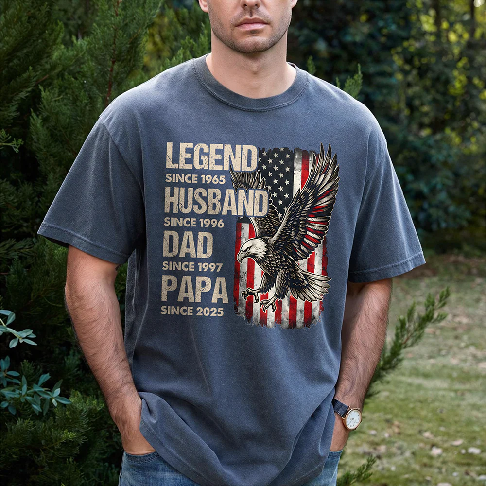 Personalized Legend Husband Dad Eagle US Flag Comfort Shirt TH10 169519 - Image 3