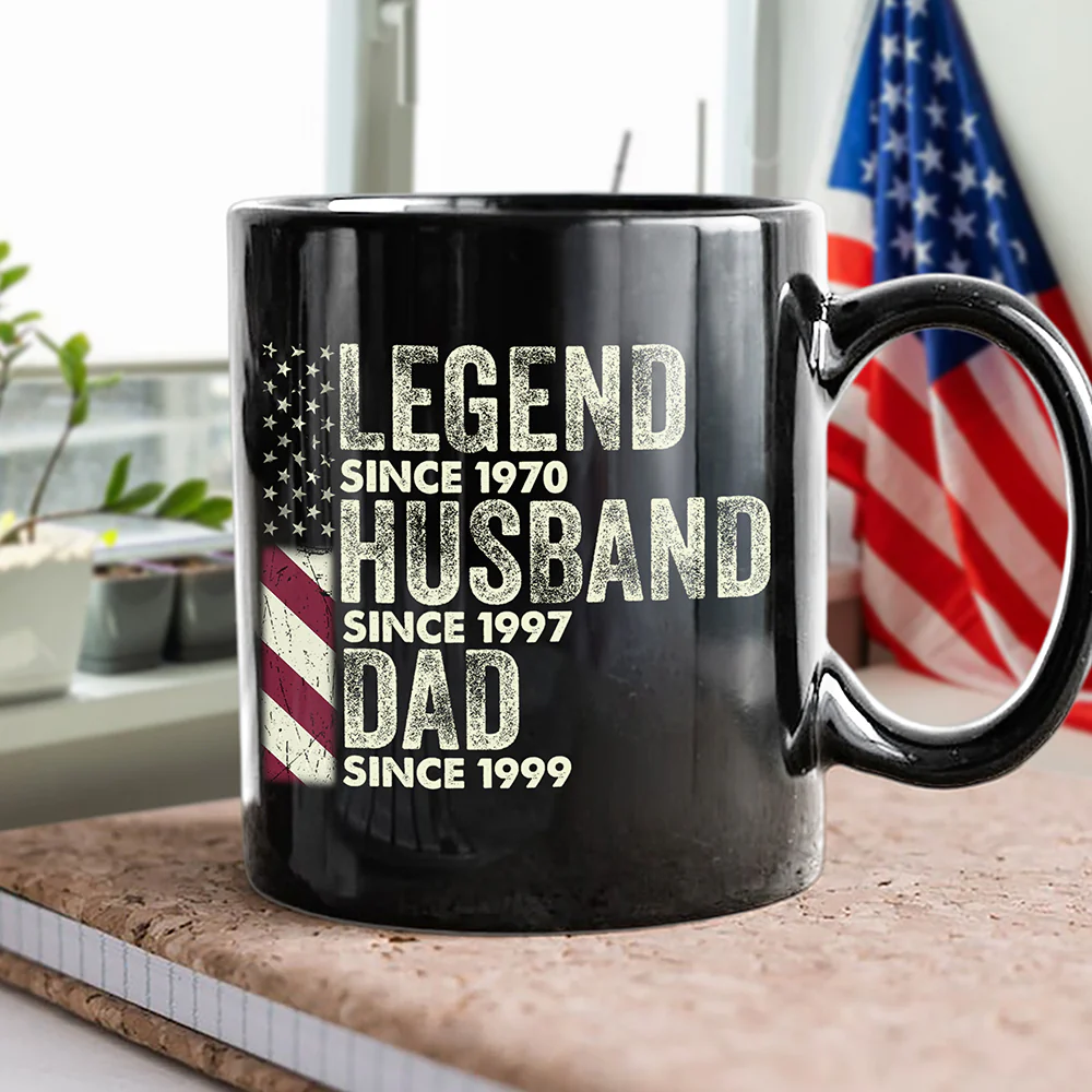 Personalized Legend Husband Dad Grandpa Black Mug TH10 892939 - Image 6