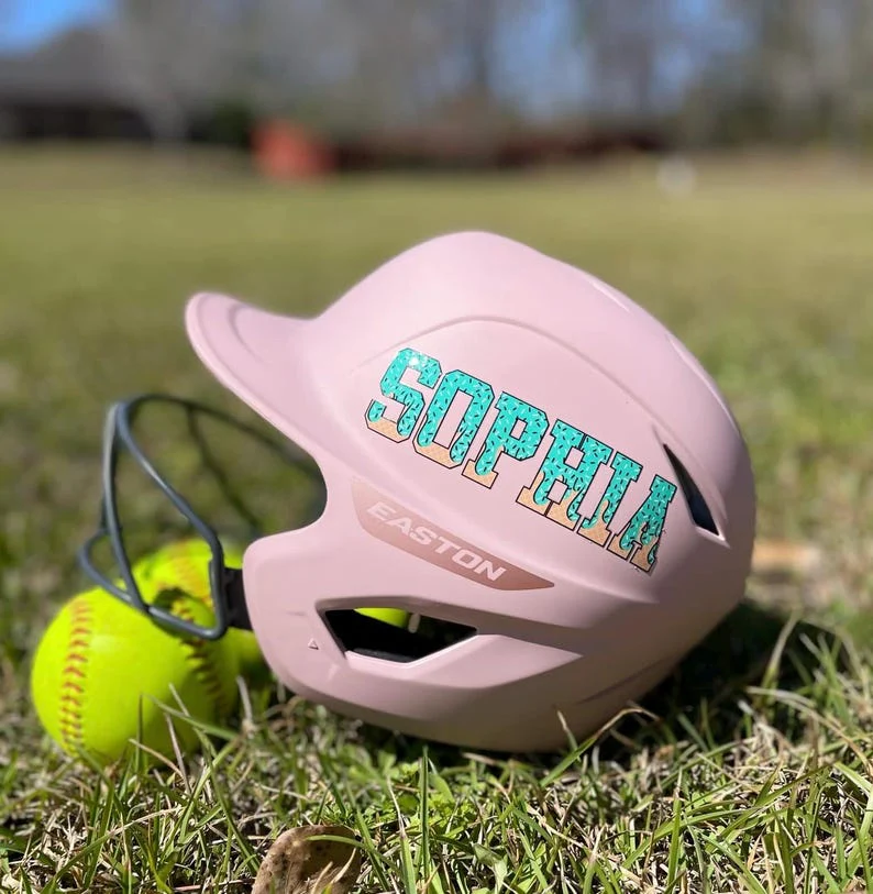 Personalized Little League Tball Name Ice Cream Drip Softball Baseball Drip Sticker TH10 169207 - Image 4