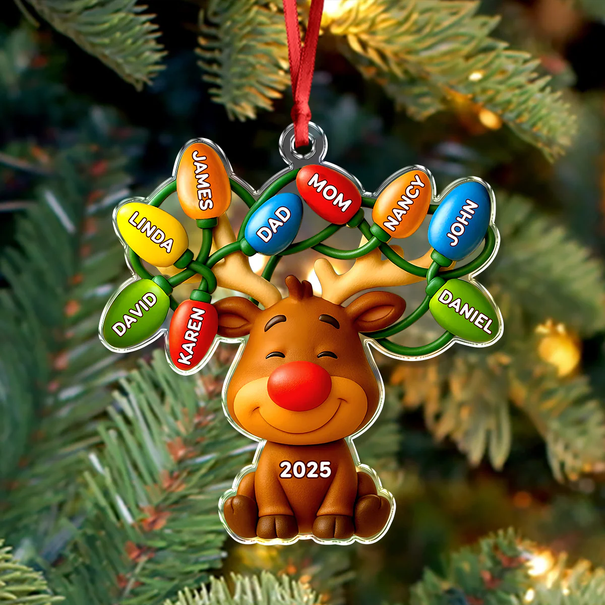 Personalized Our Reindeer Crew Acrylic Ornament For Christmas TH10 894937 - Image 2