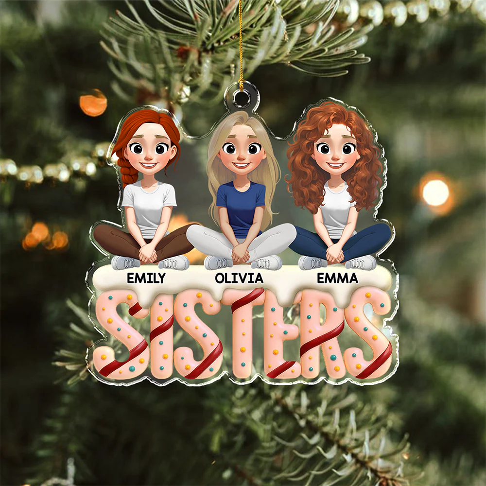Personalized Sister For Life Acrylic Ornament TH10 896423 - Image 2
