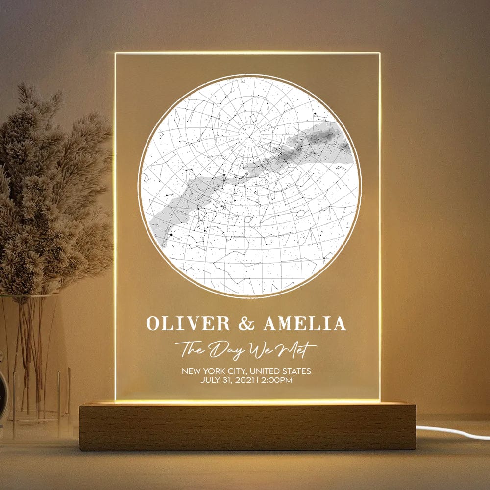 Personalized Star Map Acrylic Plaque With LED Night Light TA29 889593 - Image 3