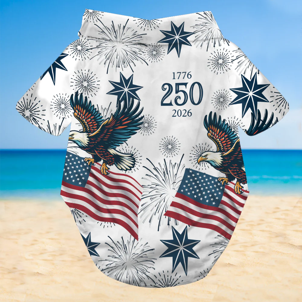 Personalized USA 250 Anniversary Eagle 1776-2026 Hawaii Shirt For Dog TH10 169275 - Image 5