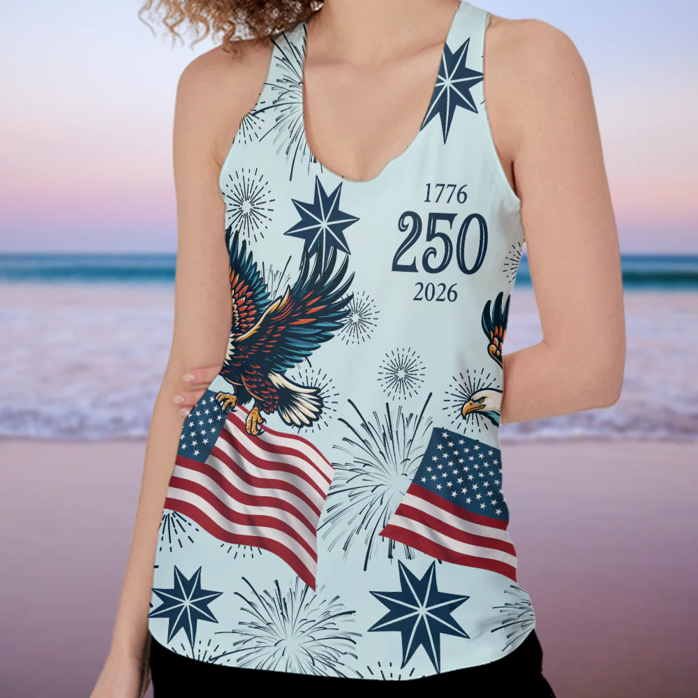 Personalized USA 250 Anniversary Eagle 1776-2026 Tanktop TH10 169235 - Image 2