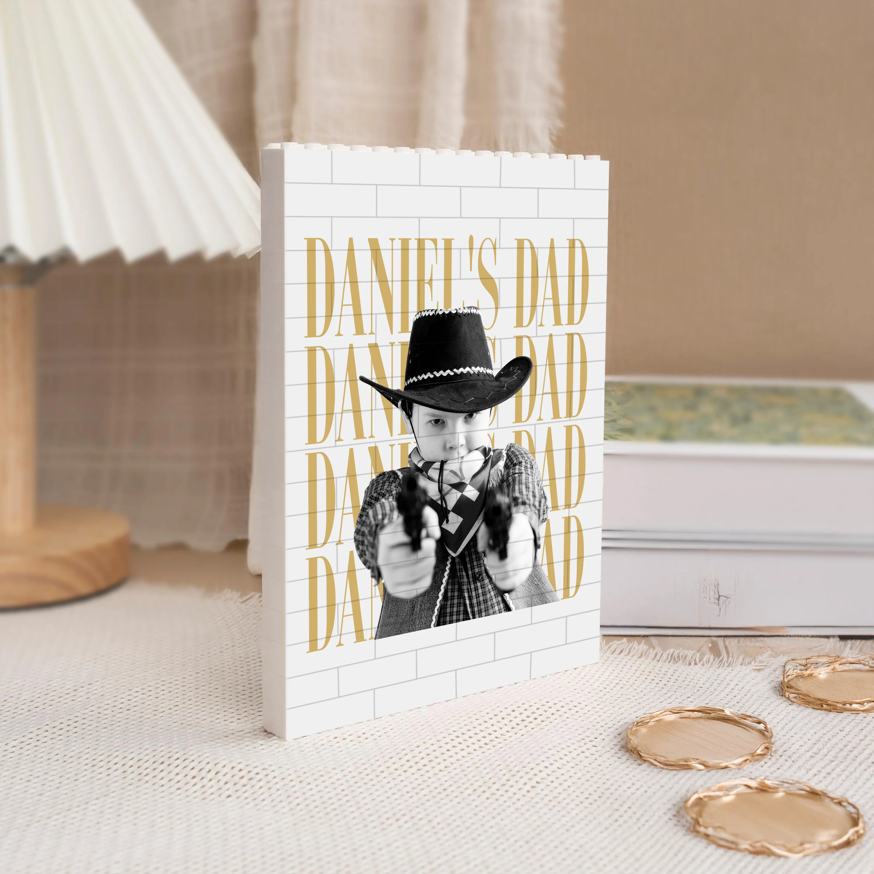 Personalized Vintage Photo Dad, Mom Father's Day Gift Building Brick Block TH10 170149 - Image 5