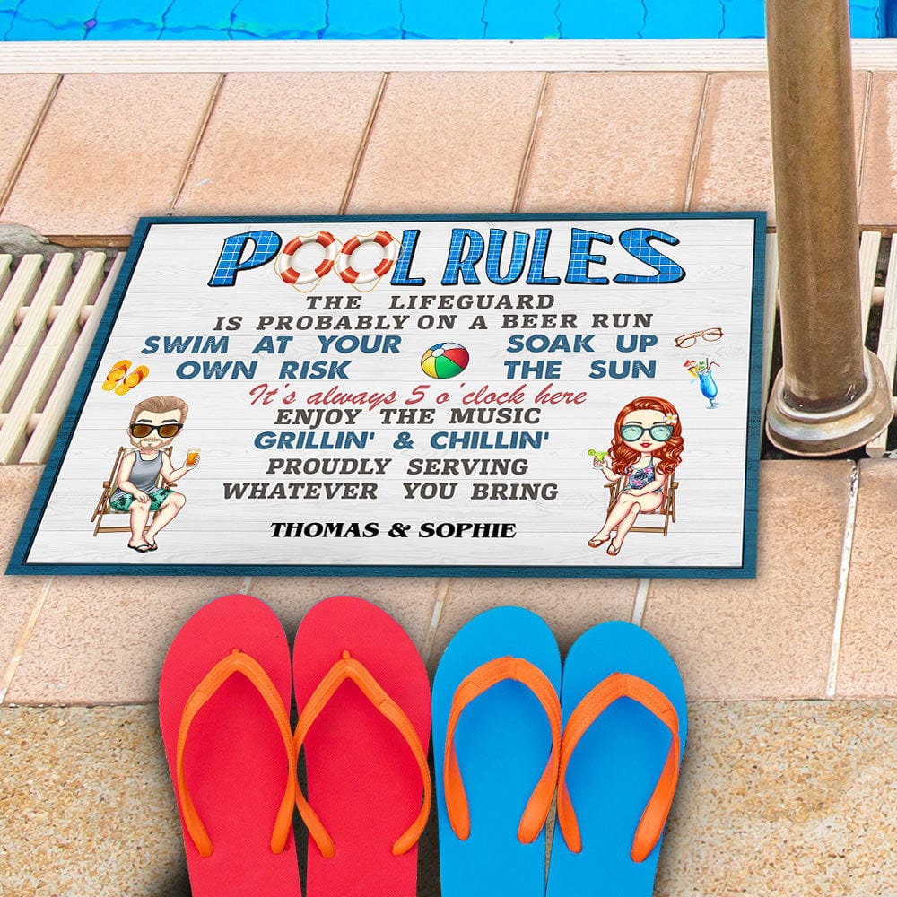 Pool Rules Summer Doormat TA29 889489 - Image 4
