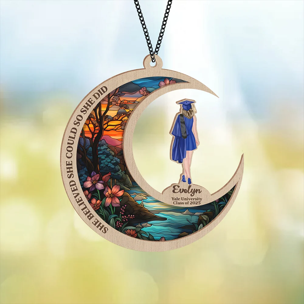 She Belived She Could So She Did Graduation Suncatcher TH10 894247 - Image 3