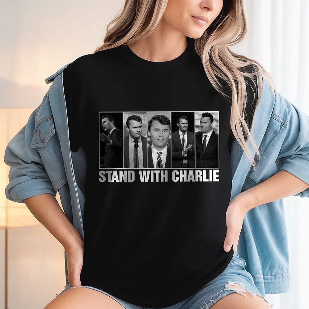 Stand With Charlie Kirk Dark Shirt TH10 64443