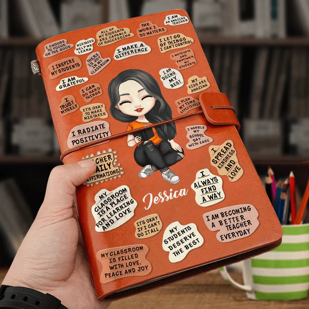 Teacher Daily Affirmations Back To School Journal Notebook Personalized Gift TH10 891487 - Image 4
