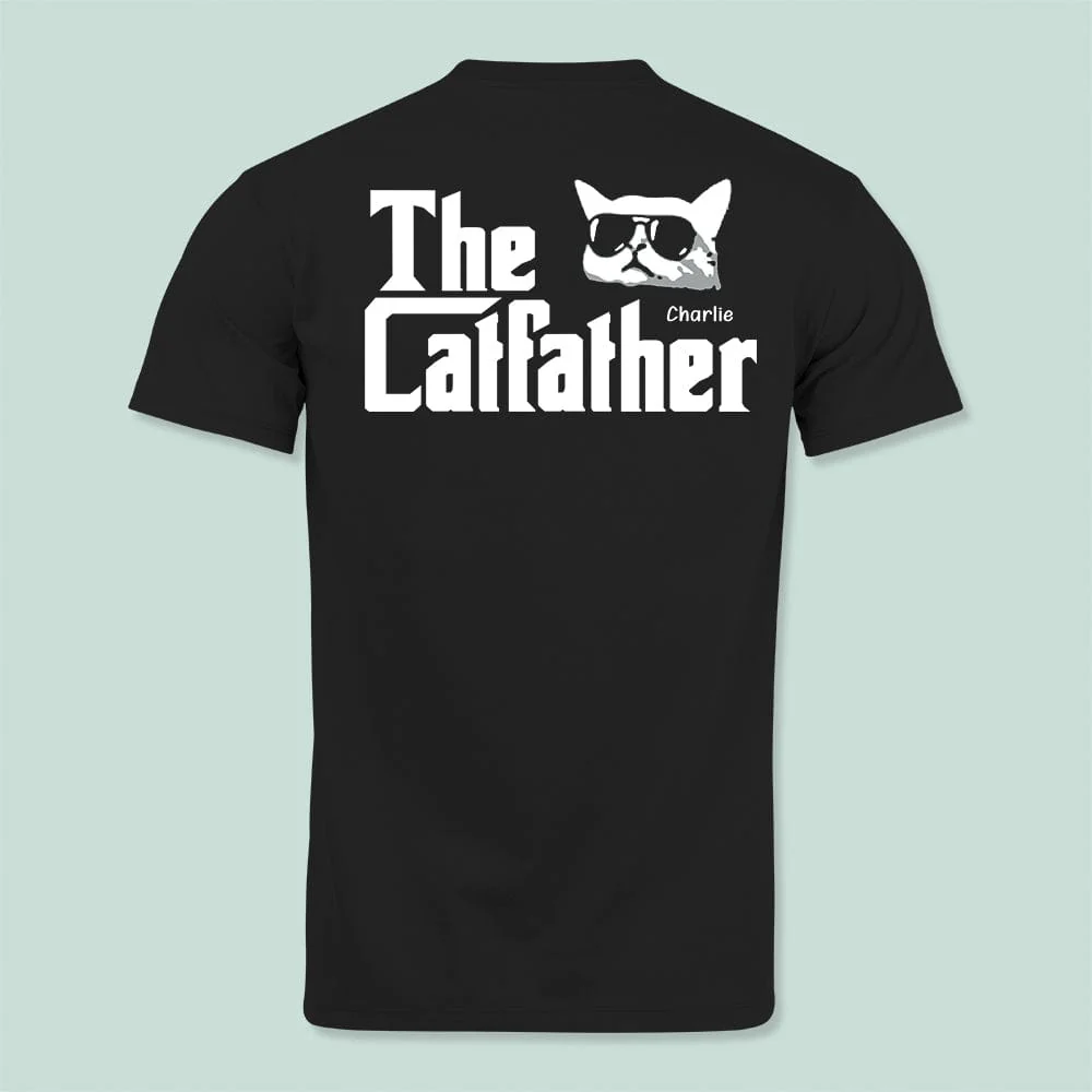 The Catfather Personalized Custom Cat Dad Back Shirt TA29 889129