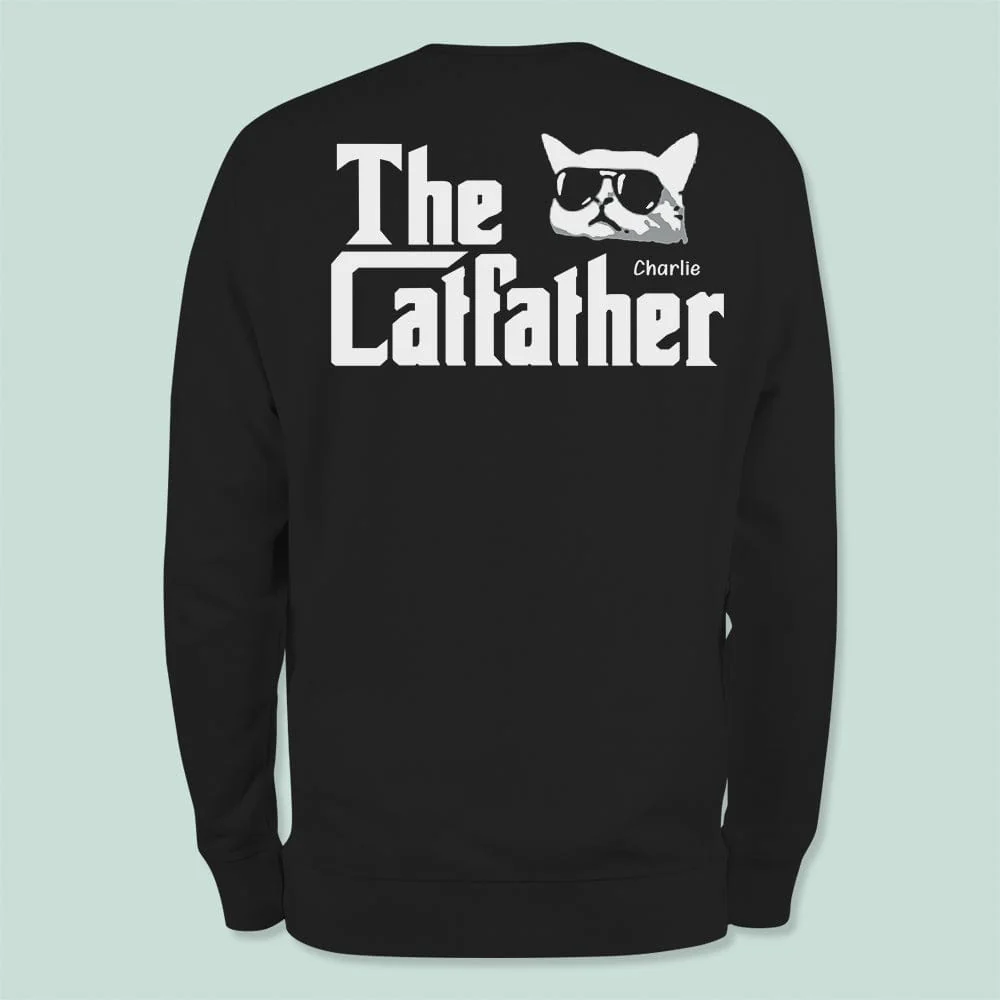 The Catfather Personalized Custom Cat Dad Back Shirt TA29 889129 - Image 2