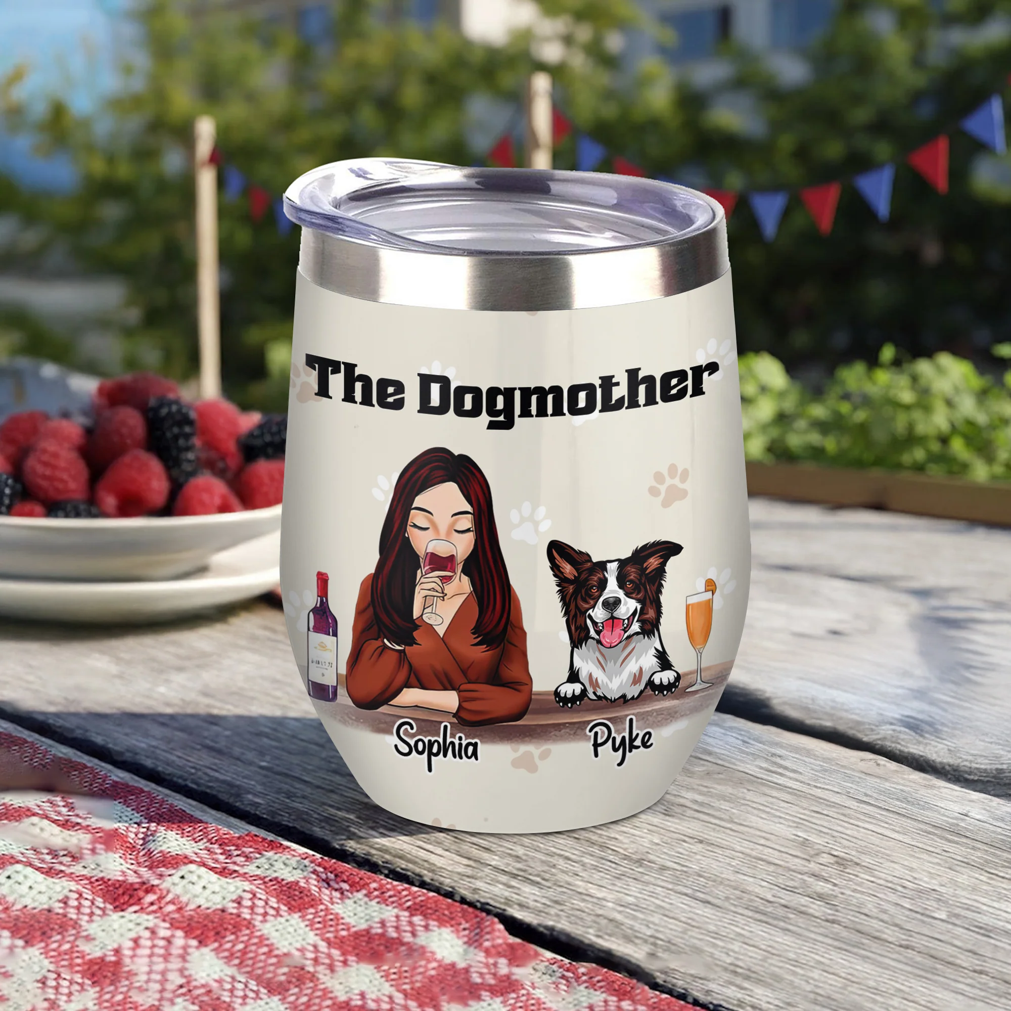 The Dogmother For Dog Lover Wine Tumbler TH10 892809 - Image 6