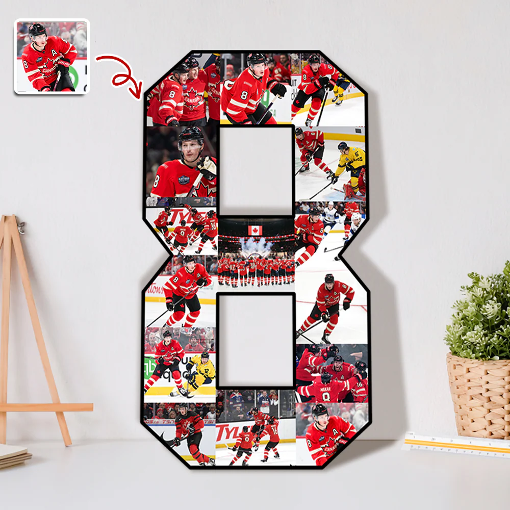 The Photo Collage And Wood Frame For Seniors And Birthdays For Hockey Lover TH10 896517 - Image 3