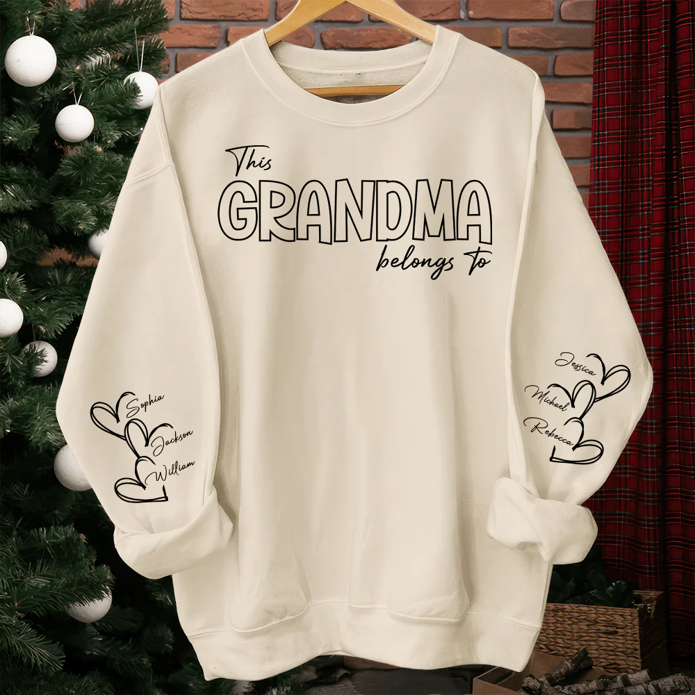 This Grandma Belongs To Family Sweatshirt Personalized Gift N304 890175
